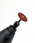 Close-up of cutting disc attachment on 40-Piece Rotary Tool Kit With Variable Speed 8,000 To 30,000 RPM, 120V Corded