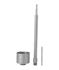 Sonew 90mm Concrete Hole Saw Kit With Heavy Duty Masonry Drilling Set And 350MM Round Shank Rod For Hard Brick Cement And Reinforced Concrete Work Made From Tough Tungsten Alloy Steel, with bit and rod