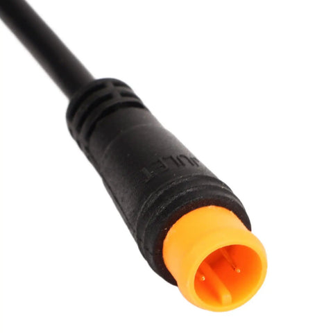 Close-up of 3-pin waterproof connector for Thumb Throttle for E Bikes and Scooters ABS Seven Eighths Inch 22mm Speed Control