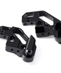 Heavy Duty Aluminum Rear Axle Suspension Mount Bracket For One Twelfth Tamiya Lunch Box CW01 RC Truck Bolt On Upgrade Parts Black CNC Drilled Hard Anodized Aluminum