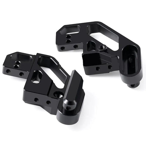 Heavy Duty Aluminum Rear Axle Suspension Mount Bracket For One Twelfth Tamiya Lunch Box CW01 RC Truck Bolt On Upgrade Parts Black CNC Drilled Hard Anodized Aluminum