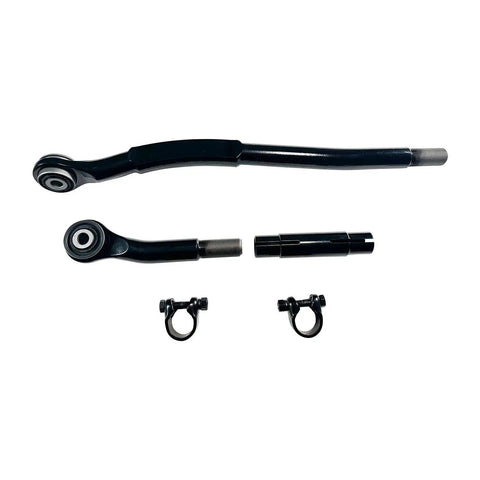 Front Adjustable Track Bar For 0-5 Inch Lift Beefed Up Heavy Duty Forged Steel Ram 2500 4WD 2014-2024 Compatible With 2 3 4 5 Inch Suspension Panhard Bar Leveling black forged steel track bar with bushings and clamps