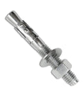 Close-up of Three Eighths Inch By Three Inch Stainless Steel Wedge Anchors For Concrete And Stone Heavy Duty Expansion Bolts