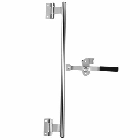 55-Inch Cam Bar Door Lock For Enclosed Trailers And RVs with Heavy-Duty Zinc-Plated Steel Swing Latch, corrosion-resistant finish.