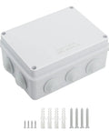 ABS Plastic IP65 Dustproof Waterproof Junction Box Universal Electrical Project Enclosure White 5.9 x 4.3 x 2.8 Inch Weatherproof
