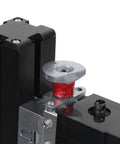 FTVOGUE 60W Metal Drilling Machine High Drill Press Bench Stand detail showing adjustable height knob and metal components.