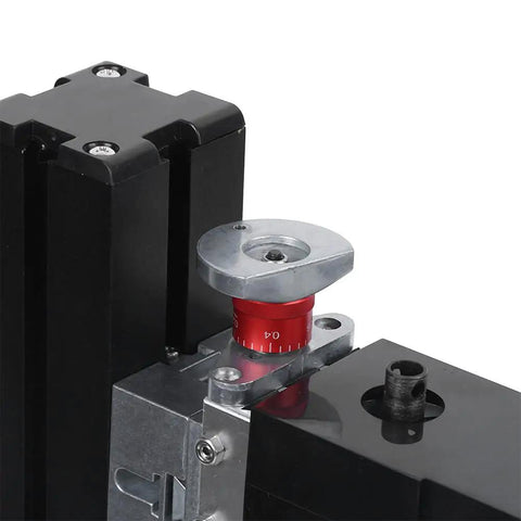 FTVOGUE 60W Metal Drilling Machine High Drill Press Bench Stand detail showing adjustable height knob and metal components.