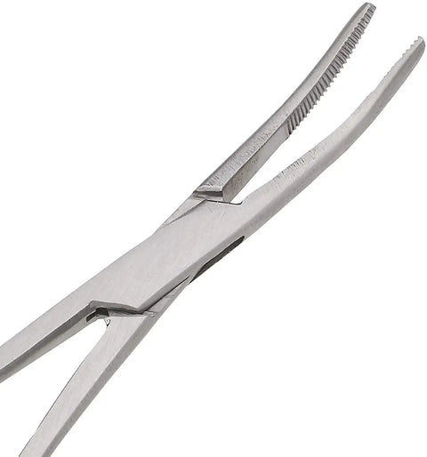 8 Inch Straight And Curved Hemostats Set Stainless Steel Locking Forceps 2 Pack Pro Grade Nursing Tweezers for Medical Use Fishing Crafting
