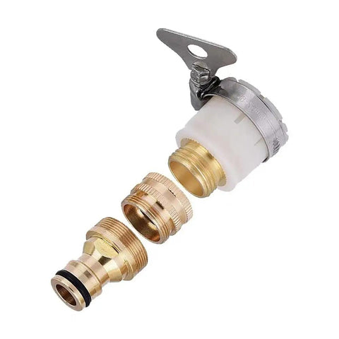 5 Pack Hose Barb Connector Brass Water Pipe Fittings For Garden Hose And Faucet Adapters Universal 15Mm To 23Mm Thread Converter