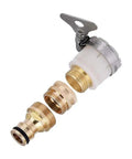Brass Hose Barb Connector Set 5 Pcs Water Pipe Fittings Pro Grade Universal Garden Adapters faucet tap threads viewed apart