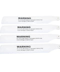 Dope Aluminum RC Helicopter Motor Blade Gear Parts Kit Replacement Set Gear Screw Kit For WLtoys XK K110S blades with warning text