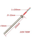 Built Tough 220V 1000W Cartridge Heater With Smokeless High Temperature Heating Rod, 255mm stainless steel element for BBQ stove.