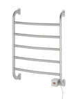 Stay Toasty With This Wall Mounted Towel Warmer Rack That Dries Towels And Garments, 25.5 Inch Nickel Finish Frame With Five Bars