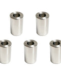 Beefy Heavy Duty Spacer Kit Five Pack Half Inch Bore X One Inch OD X Two Inch Length Unthreaded Standoff Bushing For Half Inch Screws Bolts And Rods Zinc Plated Structural Support Ideal For Framing, Mounting, And DIY Projects, five zinc spacers
