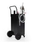 40 Gallon Portable Diesel Fuel Caddy With Manual Transfer Pump Easy Pour Four Wheel Tank Great For Cars Mowers ATVs Boats And More Durable