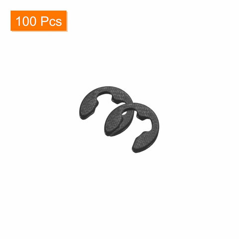 External Retaining Rings Set, 100 Pcs, 1.5mm E Clip Circlips For Valves And Electrical Appliances, Burr-Free Finish