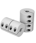 Beefy 12mm To 12mm Rigid Shaft Coupling Clamp On Aluminum D32 By L45 For CNC Machines 3D Printers Stepper Motors Servo Motors Encoders