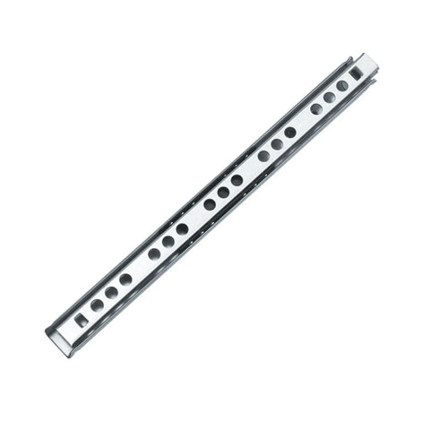 Beefy Heavy Duty 17 Inch Wide Two Section Drawer Slide With Steel Ball Bearings Two Way Guide Rail 85.4kg Capacity Mini Drawer Track Set 310mm Length 2 Pieces viewed from above angle