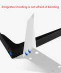 Heavy Duty Metal Shelf Brackets For Wall Mount Storage Straight Up Zero Fuss Setup, black and white metal supports showing integrated molding design.