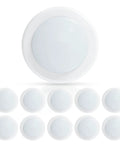 Ten Pack 6 Inch LED Disk Lights Dimmable Flush Mount Downlights 16.5W 1000 Lumens 5000K Daylight Ceiling Lights Install In J Box Or Recessed Can ETL FCC Listed Energy Efficient