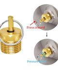 Brass Drain Cock One-Half Inch Male Heavy-Duty Pressure Relief Valve For Tank Drain And Safety With Stainless Steel Pull Ring demonstration