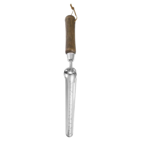 Compact Stainless Steel Garden Hand Shovel Seed Trowel With Wooden Handle, Lightweight, Rustproof, Narrow Design