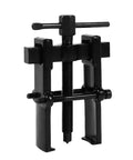 Heavy Duty Two Jaw Bearing Gear Puller Twin Legs Removal Hand Tool Kit For Extracting Stubborn Gears Easily Using Pro Grade Steel Build And Strong Torque Assisting Any Mechanic Or Gearhead Hustler Getting Job Done Quick No Drama Guarantee black steel two-jaw puller with T-handle