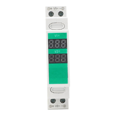 DC Voltmeter With 3 Digit LED Display 11 To 310V Plug And Play DIN Rail Mount Voltage Meter for industrial panels
