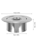 Metal Fire Sprinkler Protector Plates Decorative Escutcheon Ring Covers Recessed Ceiling Two Pack 24 Mm Size in silver steel finish.