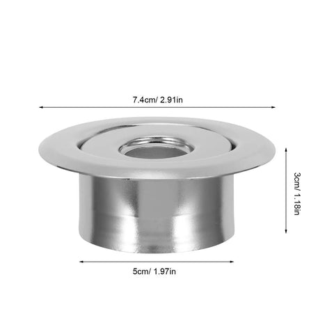 Metal Fire Sprinkler Protector Plates Decorative Escutcheon Ring Covers Recessed Ceiling Two Pack 24 Mm Size in silver steel finish.