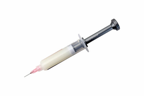 Heavy Duty Aluminum Alloy Syringe Plunger Dispenser For Flux And Solder Paste Precision Manual Tool with clear barrel