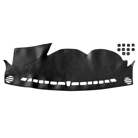 Leather Dashboard Cover Mat Black Line For Hyundai Sonata 2011 2014 Dope Dash Shield That Blocks Sun Glare UV Rays shown flat