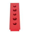 Cut Like Butter 100Mm T Slot Miter Track With Holes Aluminum Alloy Woodworking Gutter Electric Circular Saw Workbench Fixture Guide Pro Built Tough Smooth Slick Red, showing five drilled holes.