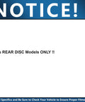 Notice about rear disc models for Rear Brake Kit With 11.46 Inch Rotors And Ceramic Pads For Nissan Juke Sentra Altima Maxima 2011 To 2018
