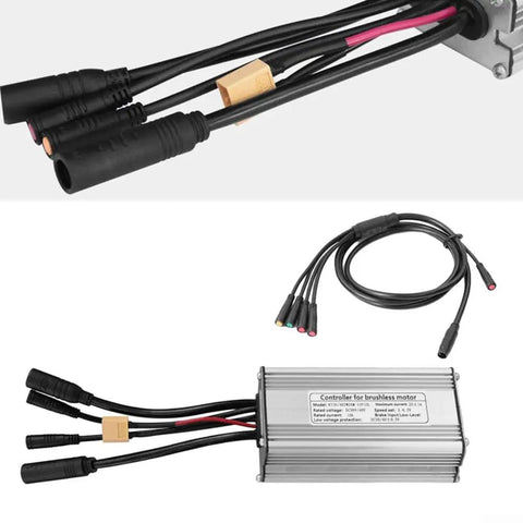 36V/48V 750W Brushless Electric Bike Controller With 25A Current, Aluminum Alloy Shell, 1T5 Cable Replacement, Durable Electric Bike Controller, Smooth Throttle Response And Reliable Braking