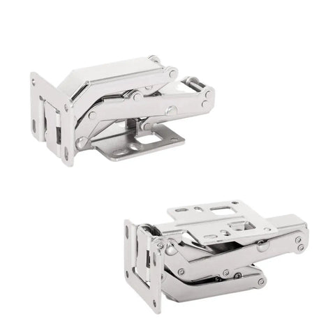 Two Pack Adjustable Angle Hydraulic Damper Hinge Soft Close Invisible Concealed Cabinet Hinges For Beefy Heavy Duty Furniture And Cabinets Iron Construction Quiet Smooth Operation showing iron construction.