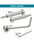 Invisible Cable Railing Hardware Kit For Three Sixteenths Inch Cable, 30 Pack Turnbuckle Set with tools and accessories shown.