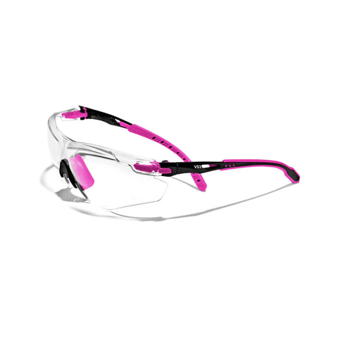 VS3 Anti Fog Safety Glasses With Clear Or Tinted Lenses, Pink Frame, ANSI Z87 Plus OSHA Compliant Eyewear for Construction