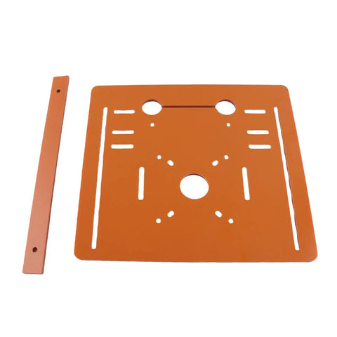 Heavy Duty Circular Saw Base Plate For Router Table With Killer Stability Precise 90 And 45 Degree Cuts Knock Out Clean Cuts Every Time, orange phenolic resin, 280x250mm size.