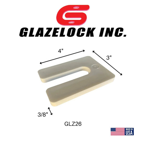 Heavy Duty White Plastic Shims For Window And Door Installations 250 Count Pack, 4x3 inches, 3/8 thick, squared shape.