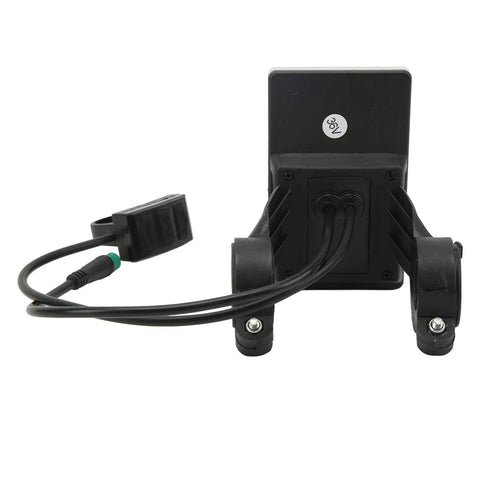 Dope LCD Display Meter for Electric Bikes 24V 36V 48V 60V, Five Pin M5 Panel Meter, Bike Computer With Speed, Distance, Battery Readouts, Fits 31.8mm or 22.2mm Handlebars, Rainy Day Ready