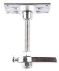 Stainless steel large flush hatch latch with back plate and mounting screws, marine-grade, front view