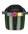 Front view of Auto Darkening Welding Helmet With Shade 9 For Argon Arc And Gas Shielded Welding, lightweight head mounted face shield.