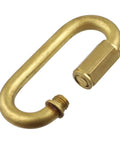 Brass Quick Links D Shape Screw Locking M4 5/32 Inch for boating, camping, rigging, rust resistant, marine grade, lightweight