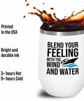 Boating White Wine Tumbler 12Oz For Wind And Water Adventures On Pontoon Boats And Yachts A Solid Sip On Deck That Keeps Drinks Cold