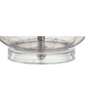 Base detail of Smoke Gray Glass Teardrop LED Table Lamps Set of 2, 28.5-Inch Tall with White Linen Shade, modern glass design.