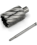 Heavy Duty Annular Cutter with 3/4 Weldon Shank and 1-13/16 Cut Diameter Features 2 Cut Depth Made from Tough High Speed Steel for Magnetic Drills and Mills, includes pilot pin.