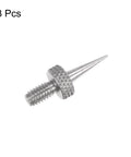 3 Pack Needle Point Contact Points For Dial Indicators And Depth Gauges, R0.15 Tip, 303 Stainless Steel Pointed Head, angled view
