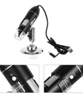 1600X Digital USB Microscope Camera 3 In 1 Portable Electronic Microscope For Soldering And LED Magnifier For Cell Phone Repair on metal stand