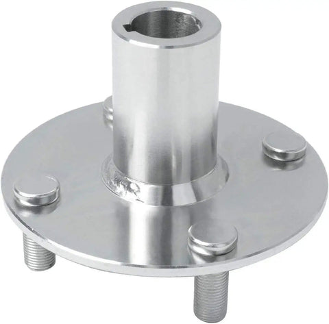 4 By 4 Inch Lug Live Axle Hub With 1 Inch To 3/4 Inch Step-Down Bore, 5 Inch Diameter, shown from side view displaying mounting bolts.